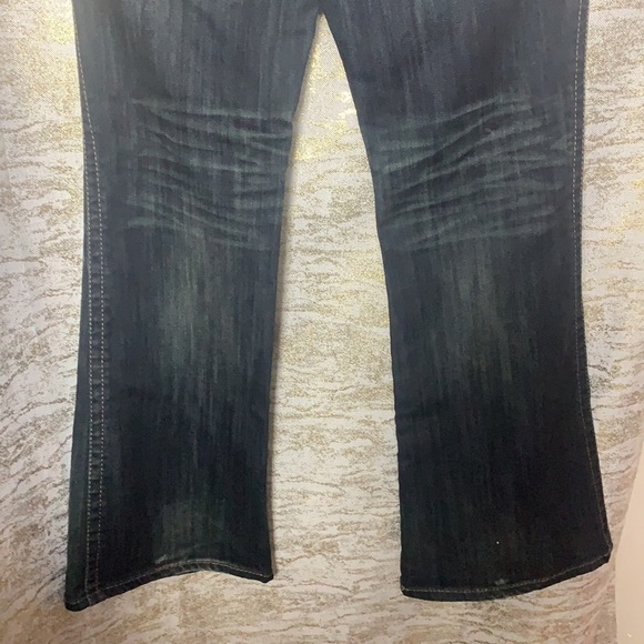 IN The Loop Dark Wash Flared/Wild Leg Blue Jeans Size 31 - Picture 10 of 15